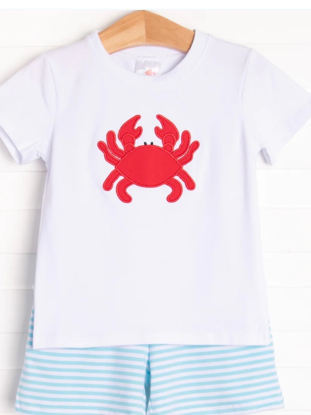 Boys Cutest Crab Tee- Stitchy Fish
